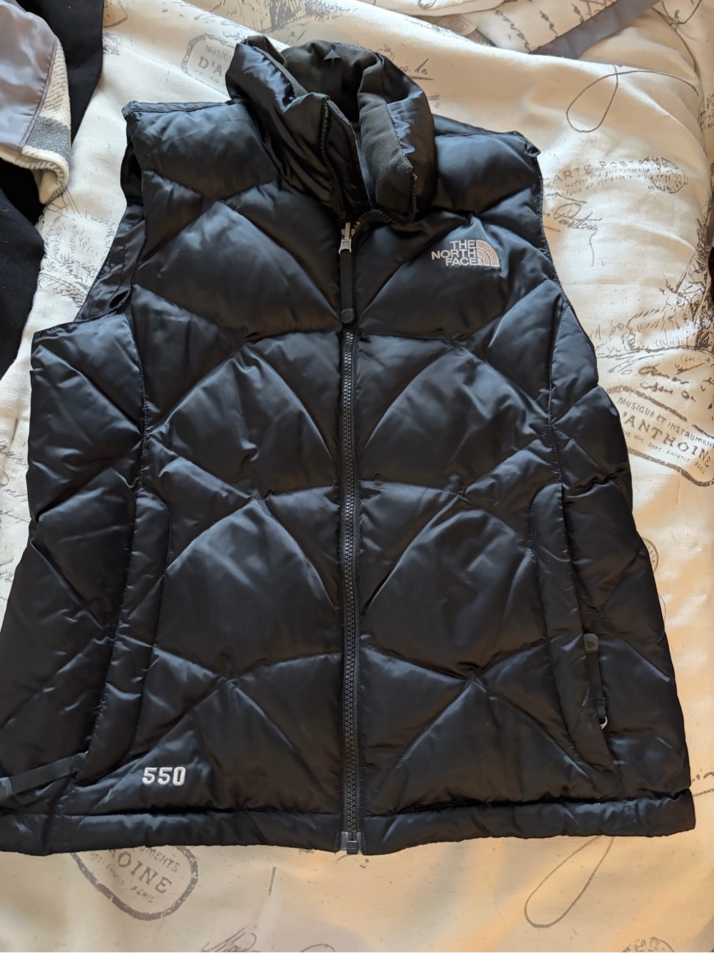 The North Face Black Quilted 550 Down Vest